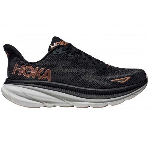 Кроссы Hoka One One Clifton 9 Black Rose Gold (W) - женская сетка размеров