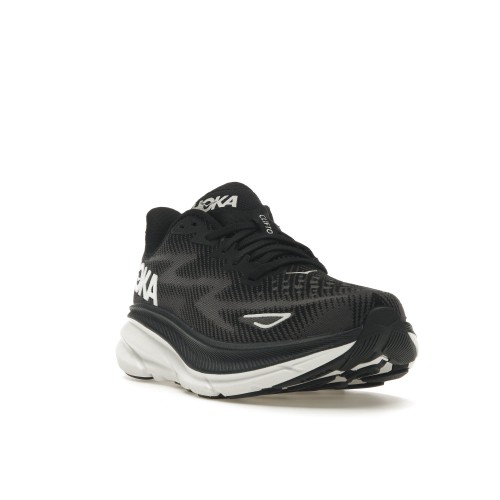 Кроссы Hoka One One Clifton 9 Black White (W) - женская сетка размеров