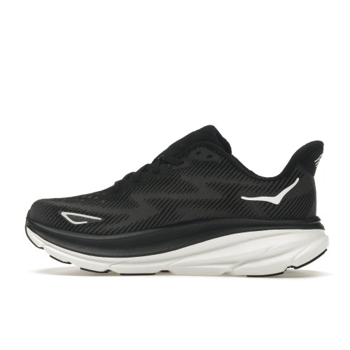 Кроссы Hoka One One Clifton 9 Black White (W) - женская сетка размеров