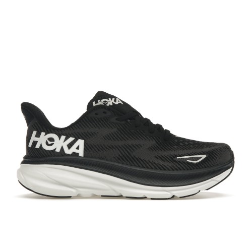 Кроссы Hoka One One Clifton 9 Black White (W) - женская сетка размеров