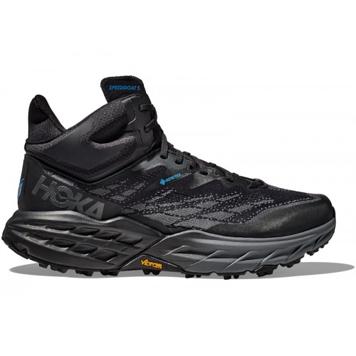 HOKA Speedgoat 5 Mid GORE-TEX Triple Black - мужская сетка размеров