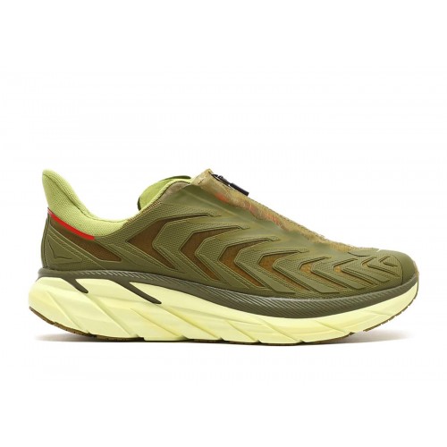 Кроссы Hoka One One Project Clifton Avocado Dark Citron - мужская сетка размеров