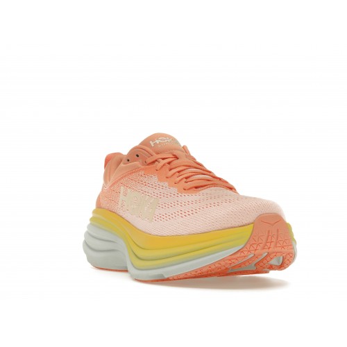 Кроссы Hoka One One Bondi 8 Shell Coral Peach Parfait (W) - женская сетка размеров