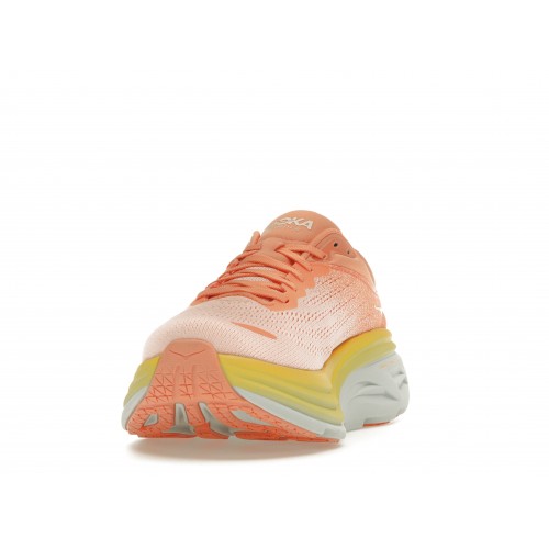 Кроссы Hoka One One Bondi 8 Shell Coral Peach Parfait (W) - женская сетка размеров