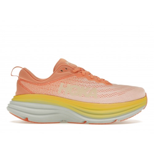 Кроссы Hoka One One Bondi 8 Shell Coral Peach Parfait (W) - женская сетка размеров