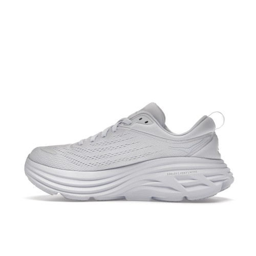 Кроссы Hoka One One Bondi 8 Triple White (W) - женская сетка размеров