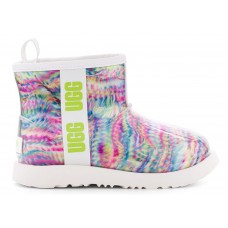 Детские UGG Classic Clear Mini Pixelate Boot White (Kids)