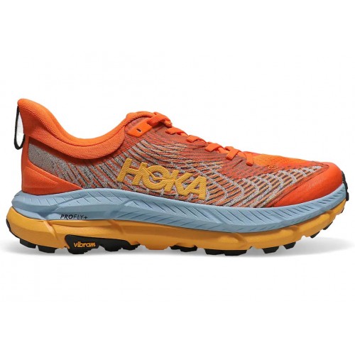 Кроссы Hoka One One Mafate Speed 4 Puffins Bill Orange - мужская сетка размеров