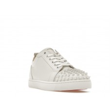 Christian Louboutin Louis Junior Spikes White