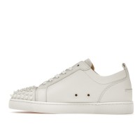 Christian Louboutin Louis Junior Spikes White