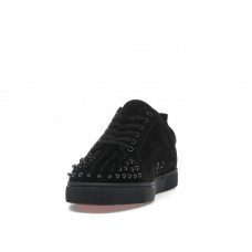 Christian Louboutin Louis Junior Spikes Veau Velours Sneaker Black