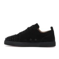 Christian Louboutin Louis Junior Spikes Veau Velours Sneaker Black