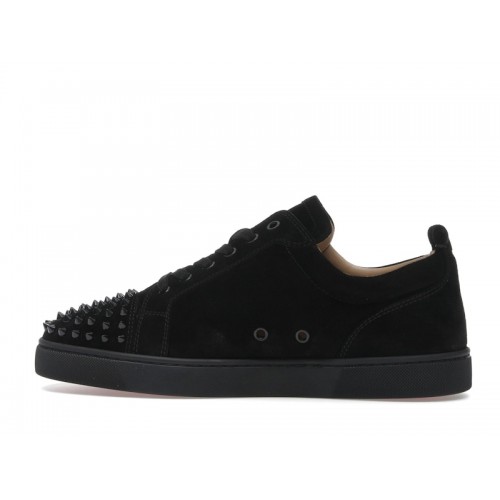 Christian Louboutin Louis Junior Spikes Veau Velours Sneaker Black - мужская сетка размеров