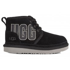 Детские UGG Neumel Graphic Boot Black Grey Suede (Kids)