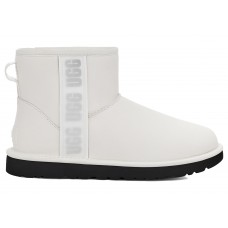 Женские UGG Classic Mini Side Logo Boot Ultra Matte White (W)