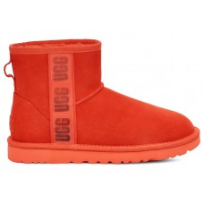 Женские UGG Classic Mini II Boot Side Logo Hazard Orange (W)