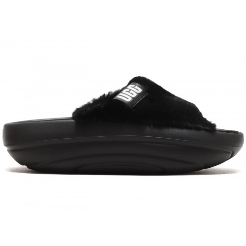 UGG FoamO UGGplush Slide Black (W) - женская сетка размеров