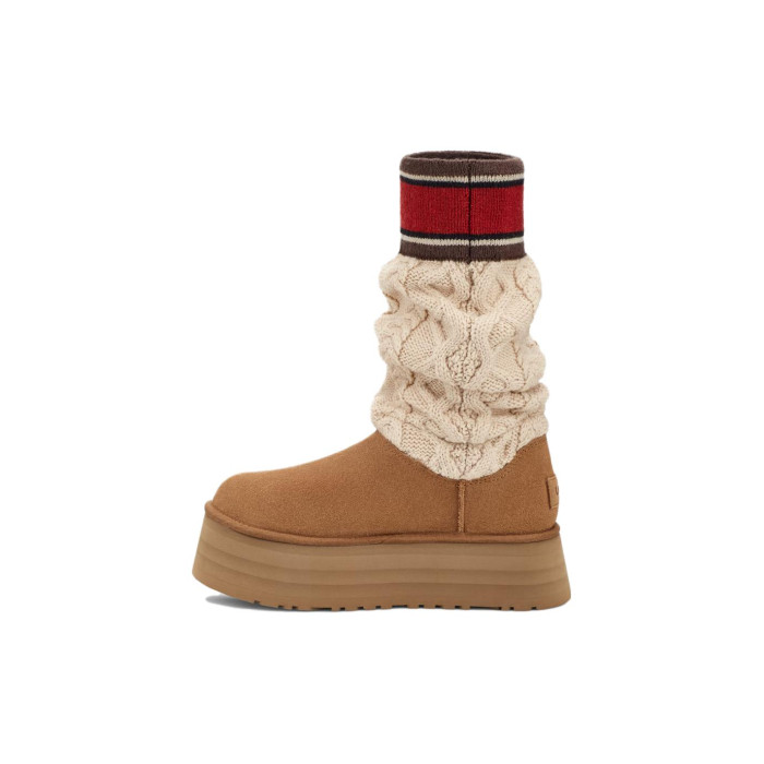 UGG Wmns Classic Sweater Letter Boot Chestnut - женская сетка размеров UGG Wmns Classic Sweater Letter Boot Chestnut - женская сетка размеров