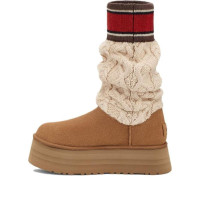 Женские UGG Classic Sweater Letter Boot Chestnut (W)