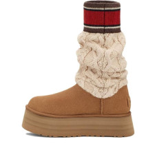 Женские UGG Classic Sweater Letter Boot Chestnut (W)
