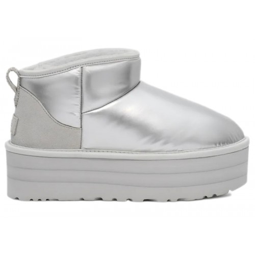 UGG Ultra Mini Platform Hi Shine Boot Silver (W) - женская сетка размеров