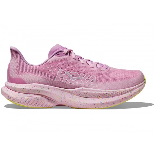 Кроссы Hoka One One Mach 6 Pink Twighlight Lemonade (W) - женская сетка размеров