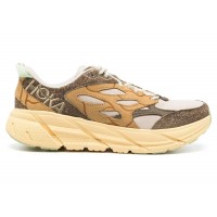 Hoka One One Clifton L Suede Elite Terrain System Oat Milk Pollen