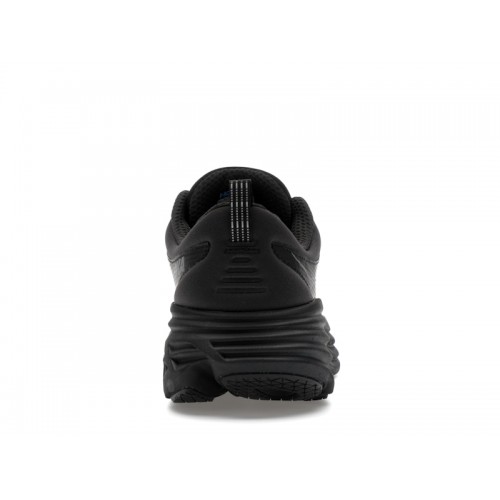 HOKA Bondi 8 Caged Stealth Tech Pack - Triple Black - мужская сетка размеров