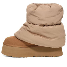 Женские UGG Classic Mini Dipper Puffer Boot Amphora Chestnut (W)