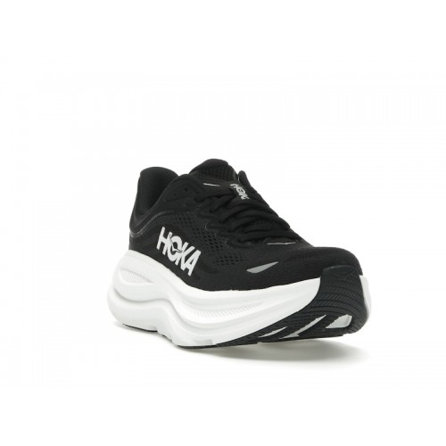 HOKA Bondi 9 Black White - мужская сетка размеров