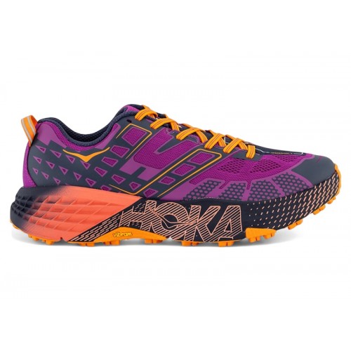 HOKA Speedgoat 2 Low Wild Flower Electric Tangerine - мужская сетка размеров
