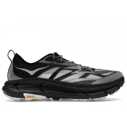 HOKA Mafate Speed 4 Lite Stealth Tech Pack - Black White - мужская сетка размеров