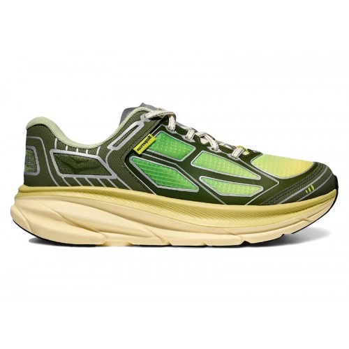 Кроссы Hoka One One Clifton One9 Supervsn Green Flash - мужская сетка размеров