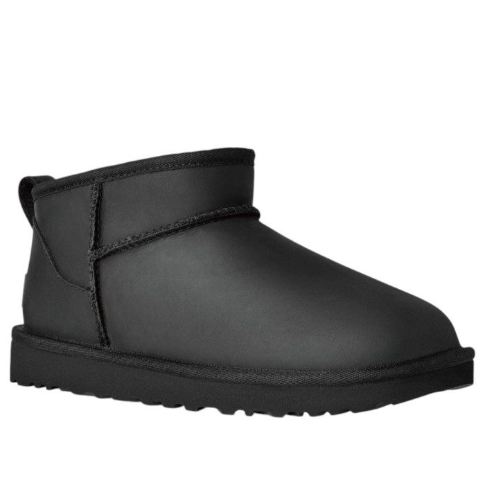 UGG Classic Ultra Mini Leather Boot Black (W) - женская сетка размеров UGG Classic Ultra Mini Leather Boot Black (W) - женская сетка размеров