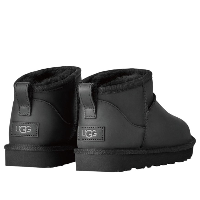 UGG Classic Ultra Mini Leather Boot Black (W) - женская сетка размеров UGG Classic Ultra Mini Leather Boot Black (W) - женская сетка размеров