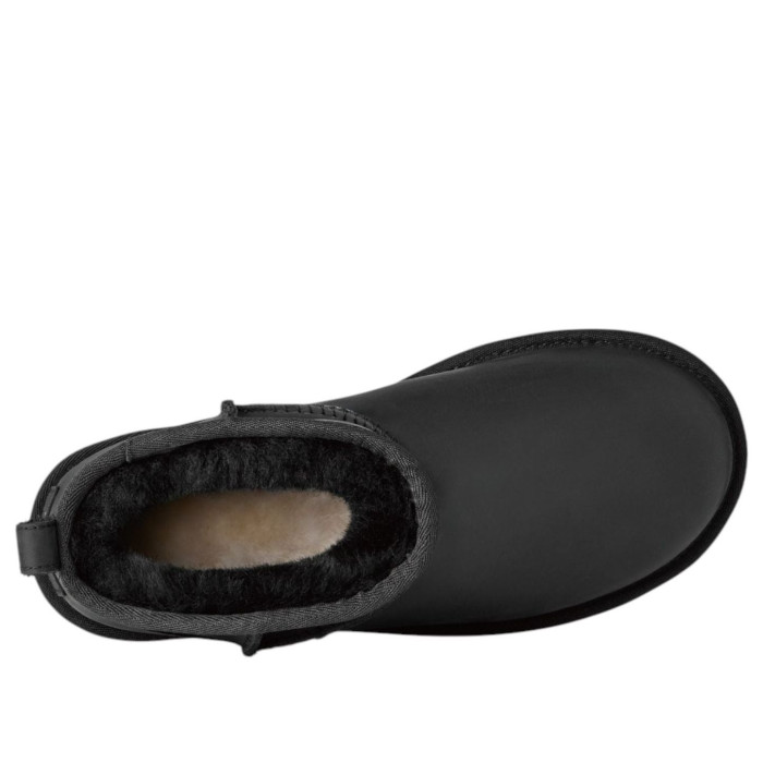 UGG Classic Ultra Mini Leather Boot Black (W) - женская сетка размеров UGG Classic Ultra Mini Leather Boot Black (W) - женская сетка размеров