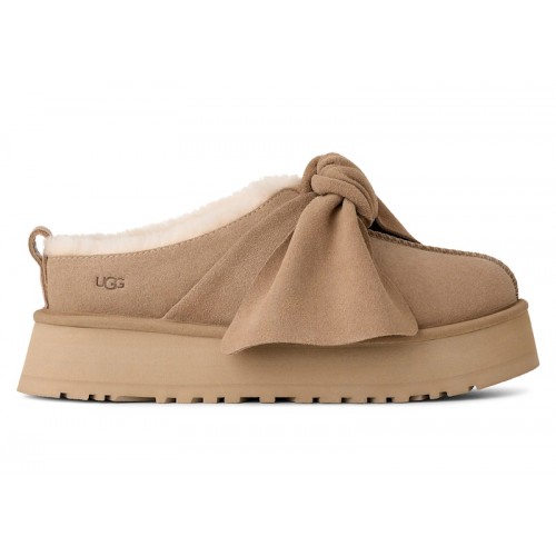 UGG Platform Slip-On Bow Slipper Sand (W) - женская сетка размеров