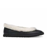 Женские UGG Zora Leather Ballet Flat Black (W)