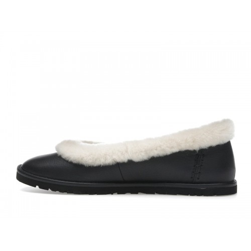 UGG Zora Leather Ballet Flat Black (W) - женская сетка размеров