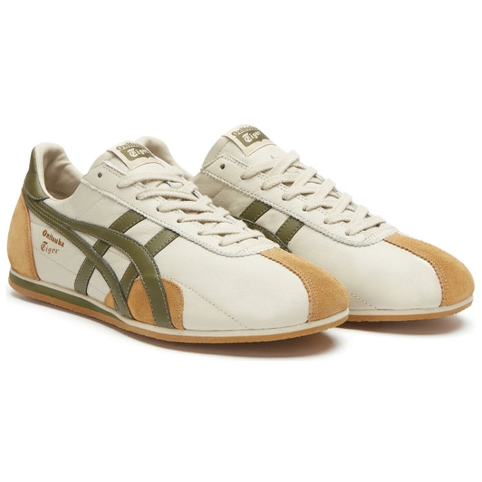 Onitsuka Tiger Runspark Beige Olive Green Mustard Yellow - мужская сетка размеров Onitsuka Tiger Runspark Beige Olive Green Mustard Yellow - мужская сетка размеров