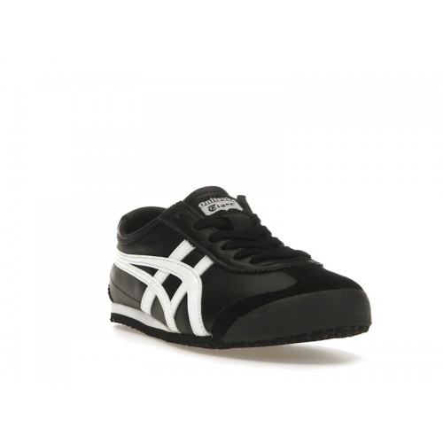 Кроссы Onitsuka Tiger Mexico 66 Black White - мужская сетка размеров