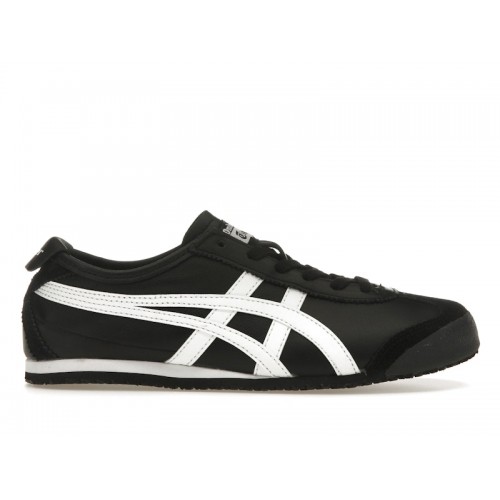 Кроссы Onitsuka Tiger Mexico 66 Black White - мужская сетка размеров