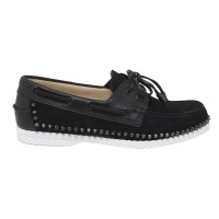 Christian Louboutin Steckel Flat Crosta Wax Black Gun