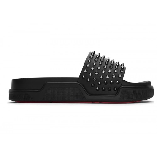 Christian Louboutin Pool Fun Flat Black Gun - мужская сетка размеров