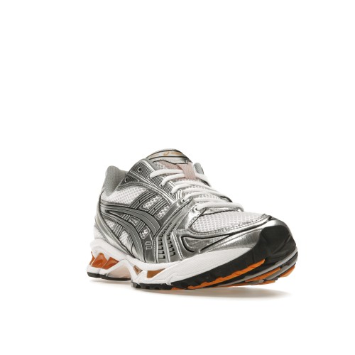 Кроссы ASICS Gel-Kayano 14 White Pure Sliver Orange - мужская сетка размеров