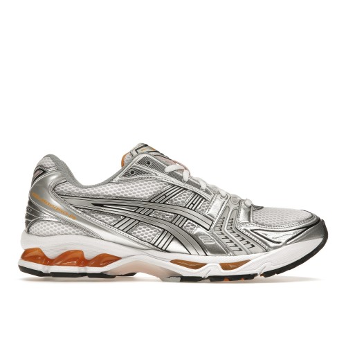 Кроссы ASICS Gel-Kayano 14 White Pure Sliver Orange - мужская сетка размеров