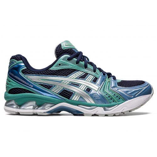 Кроссы ASICS Gel-Kayano 14 Midnight Blue Pure Silver Aqua - мужская сетка размеров