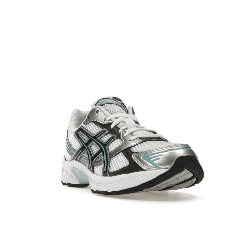 Кроссы ASICS Gel-1130 White Black Turquoise - мужская сетка размеров