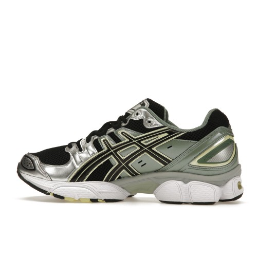 Кроссы ASICS Gel-Nimbus 9 Black Green Yellow Silver - мужская сетка размеров