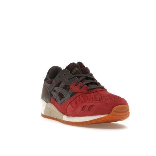Кроссы ASICS Gel-Lyte III OG Brisket Red Obsidian Grey - мужская сетка размеров